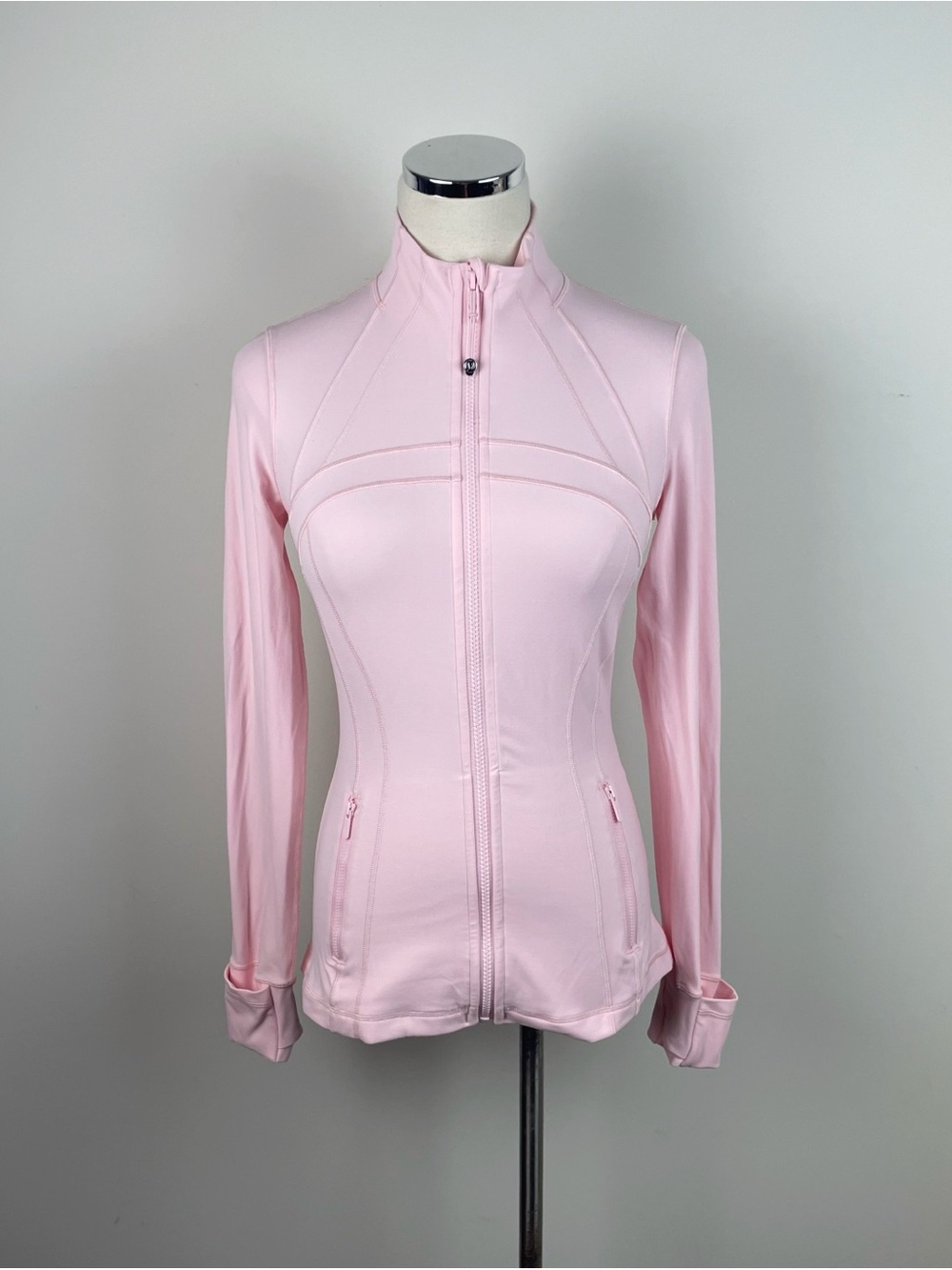 Lululemon Solid Blush Pink Light Full Zip Jacket Women Size 6 Stretch